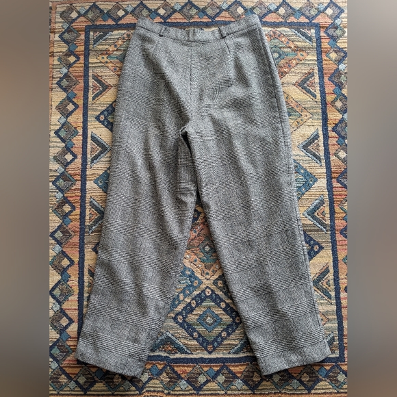 Vintage Alanni Plaid Wool Straight Leg Pants | Size 16 - Picture 3 of 4